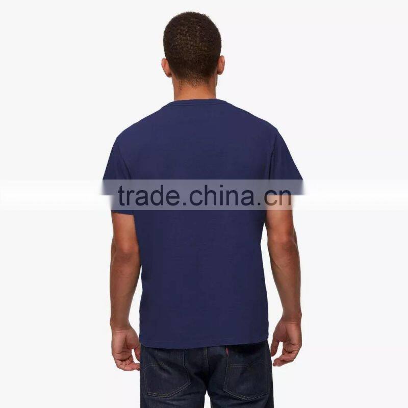 100% cotton plain round neck T short sleeve premium crew men's t shirt