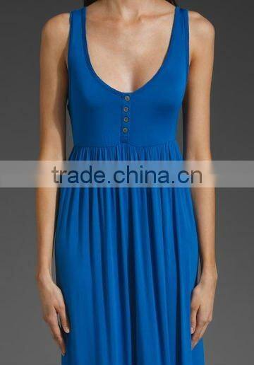 apparel!12DR045 2012 Hot Selling new fashion casual maxi ladies' dress with front buttons for Summer,latest design
