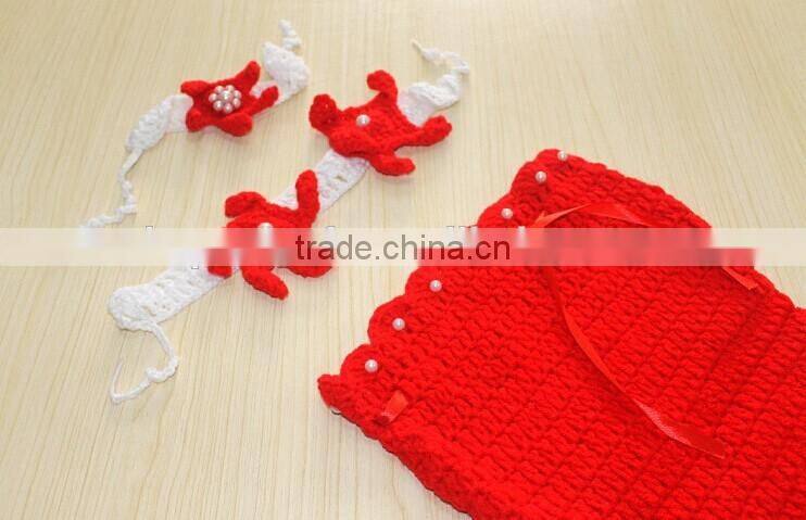 2016 new born baby clothes wholesale alibaba unique new style mermaid shape Knitted suit hotography props