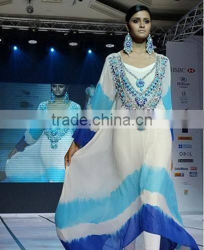 Printed Chiffon Beach Kaftan