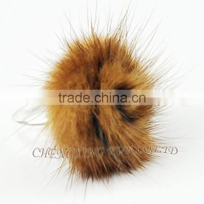 CX-A-53 Genuine Rex Rabbit Fur Flower Five Finger Ring