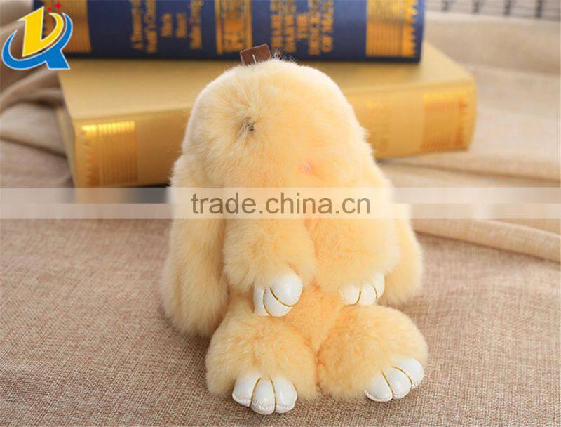 Wholesale Luxury hot sale colorful mink fur novelty rabbit keychain