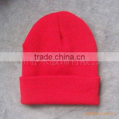 plain export double layer pure color cheap winter warm hats factory