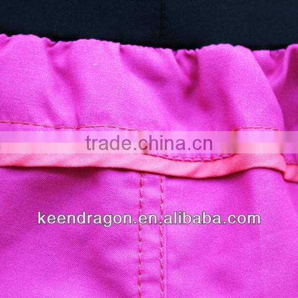 Lady's fashion short 100% polyester custom printed mma shorts for women