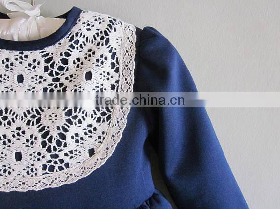 2017 new design girls party dresses children clothes made by 100% cotton dress