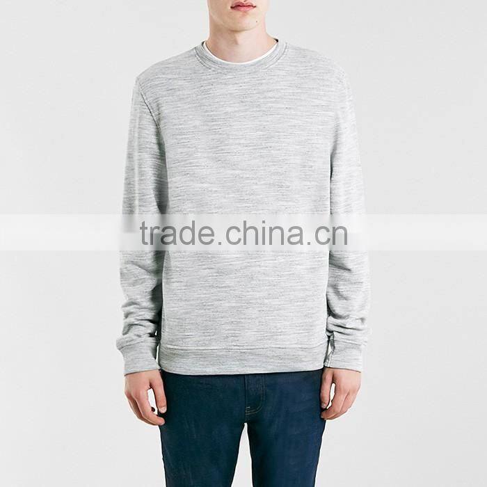 Custom cheap price high quality men grey sweatshirt blanks wholesale