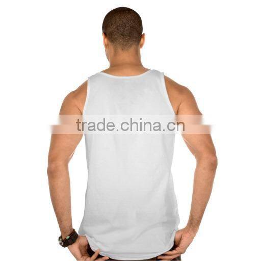 Blank white gym tanktops for mens plain cotton male gym tanktops