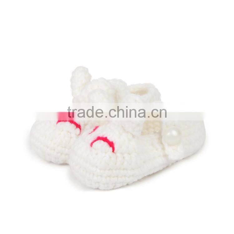 Sleepy Cat Type Hand Crochet Shoes for Baby