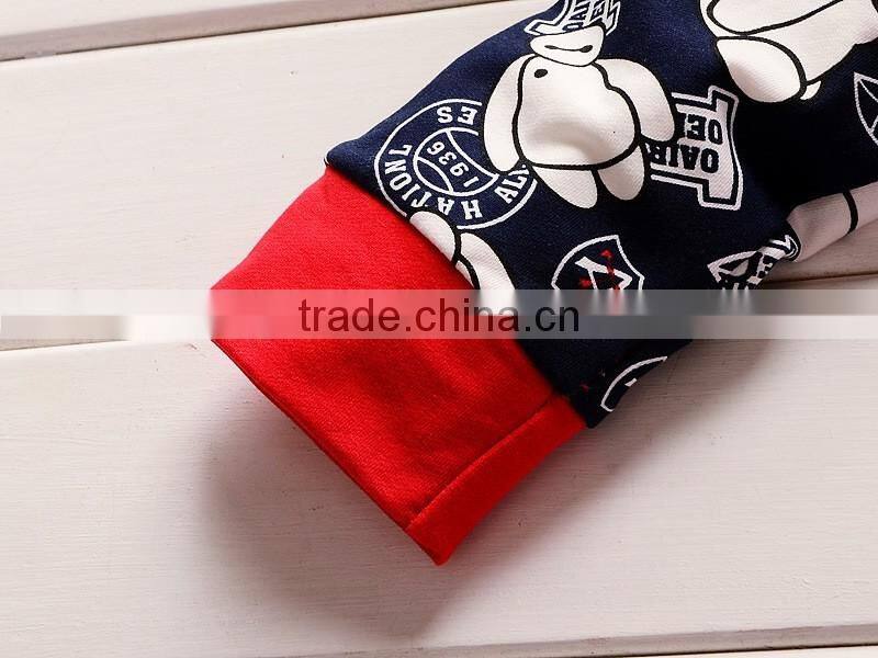 The boy autumn suits new children's cartoon children's leisure sports sweater three piece