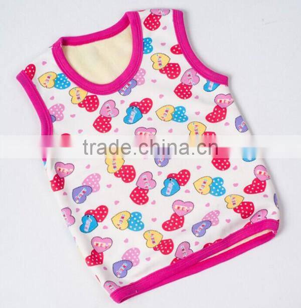 China Factory Custom Thick Kids Thermal Cotton Warm Tank Top
