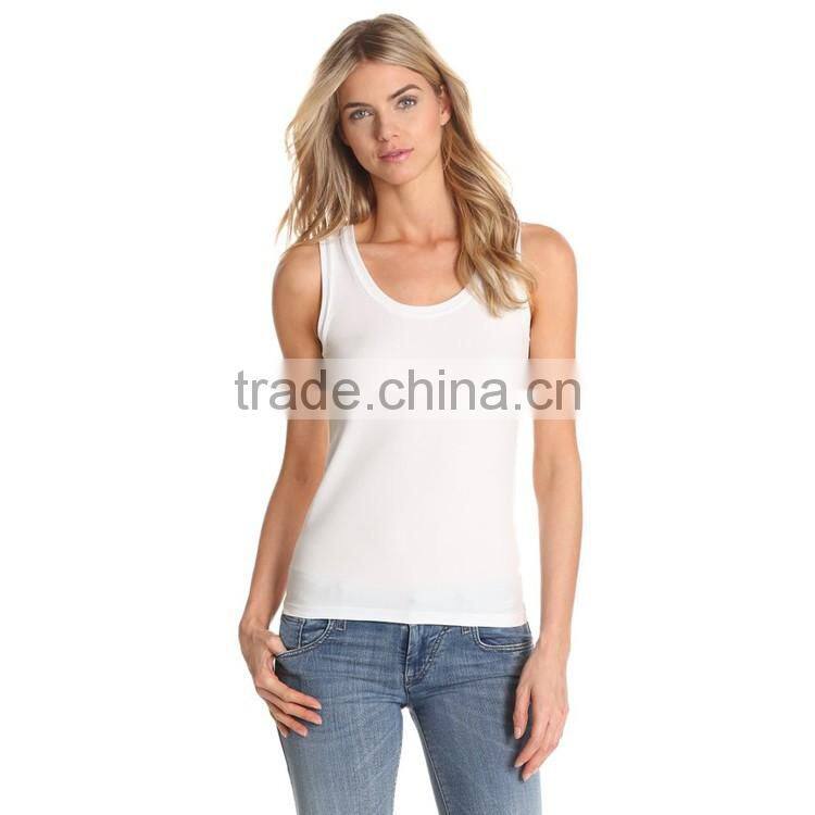 Women Fashion Style Hot Sale Cheap Price Blank Cotton Wholesale Stringer Lady Top