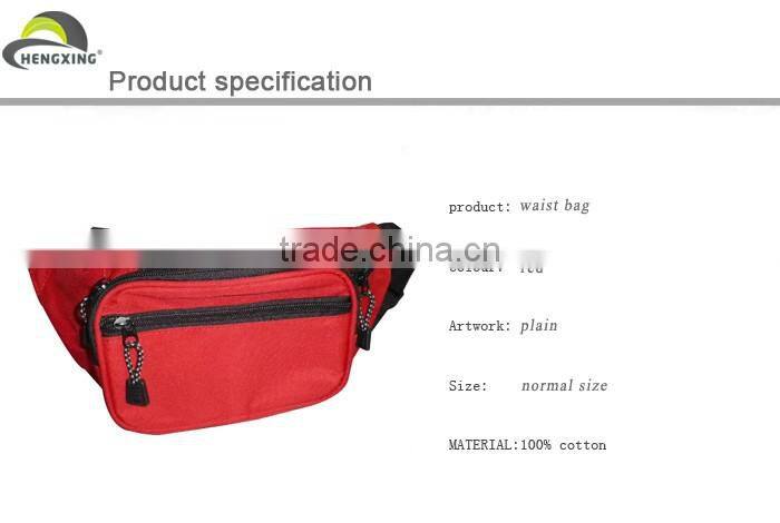 Designer zip lock cotton men running sport waist belt bag