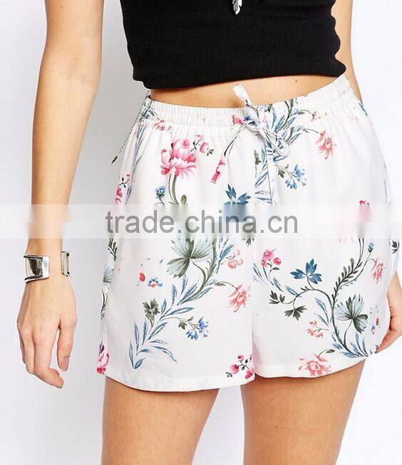 EY0604P 2017 Women Spring Summer Printed Sport Shorts