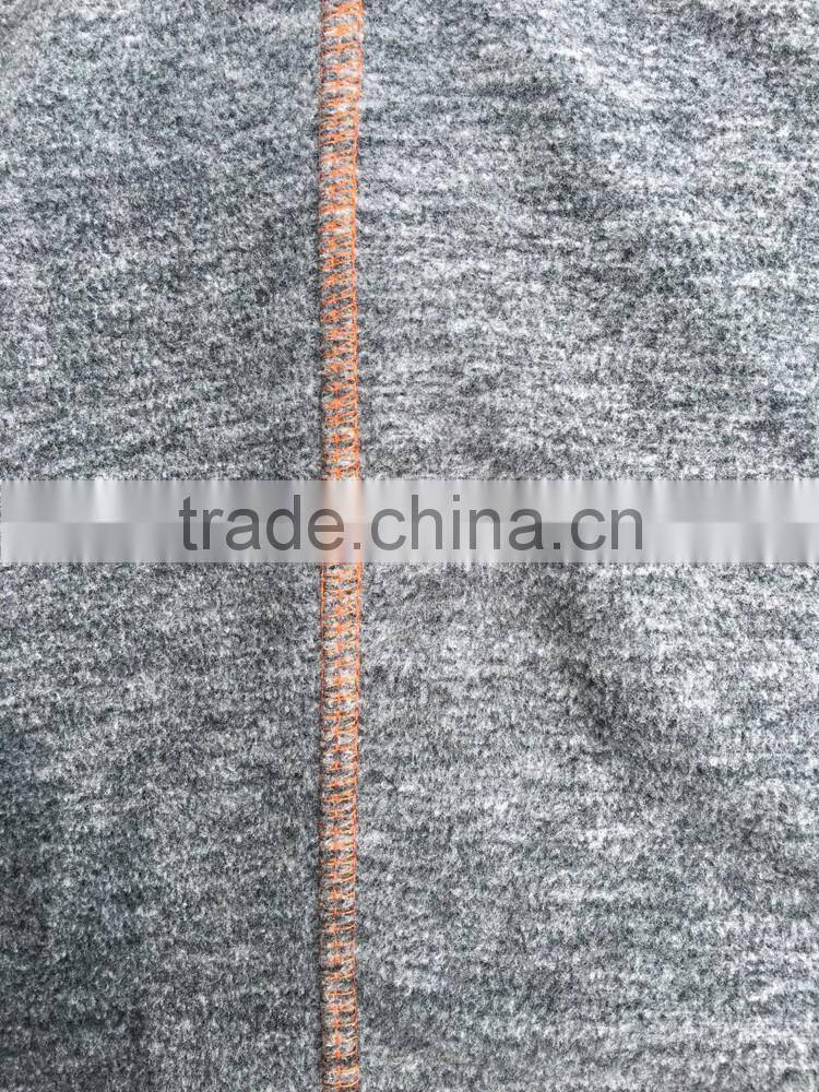 Ladies' casual outdoor sport knitted wear melange walking fleece hoodie jacket