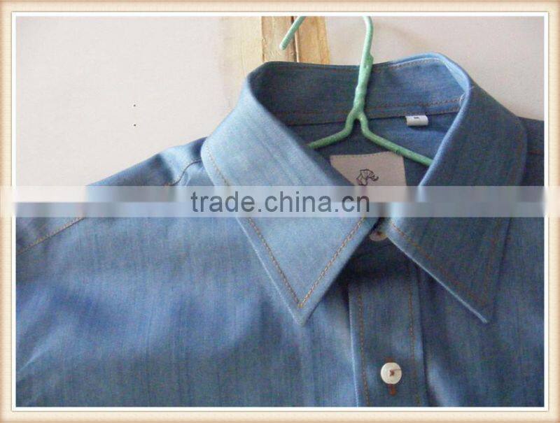 2016 CUSTOM men Elephant embroidered denim shirts