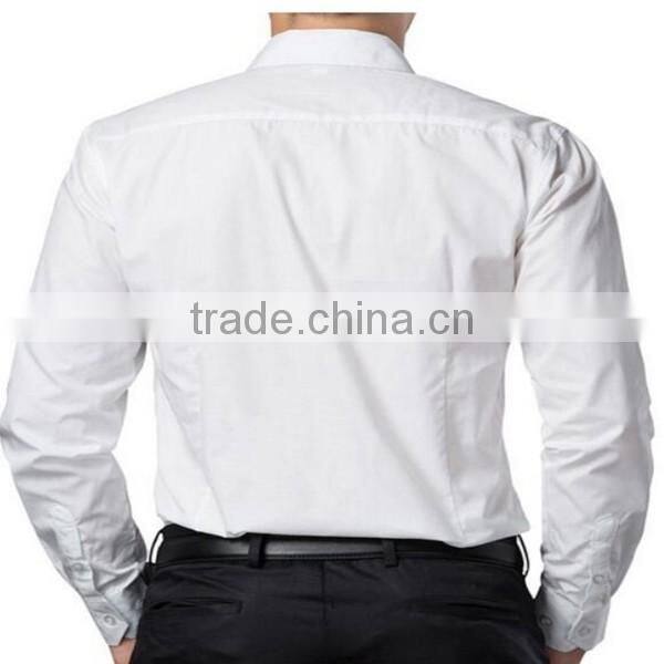 2016 new wholesale plain color slim fit long sleeve custom men's formal dress shirt