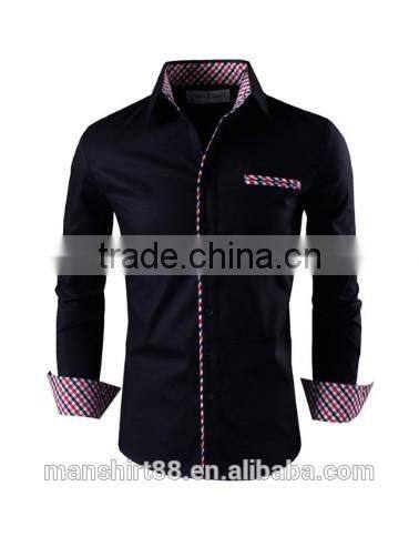 2016 fashionable slim fit casual shirts for men