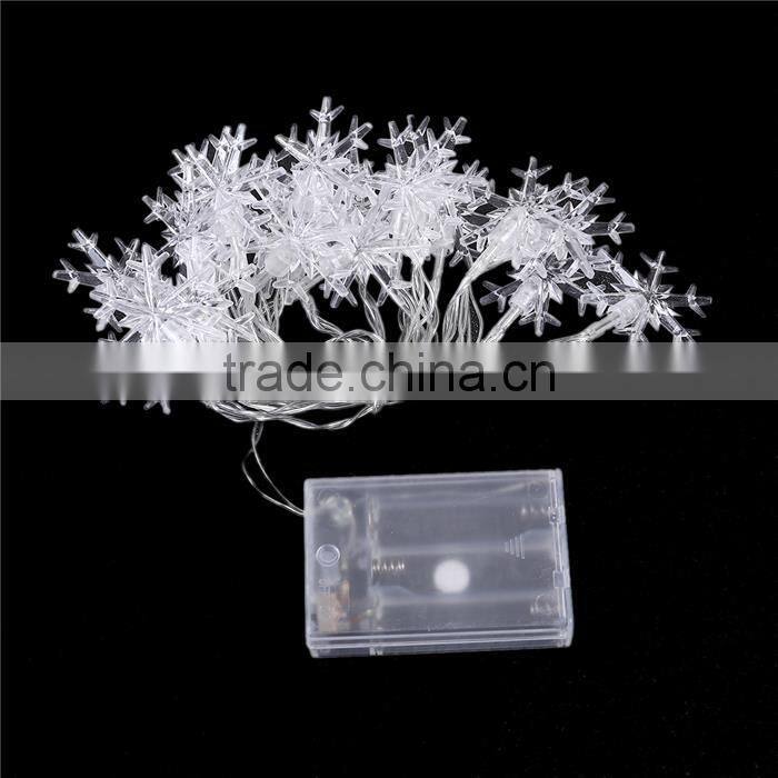 PVC LED String Fairy Lights Christmas Wedding Party Decor Transparent Clear Christmas Snowflake 2.5m long