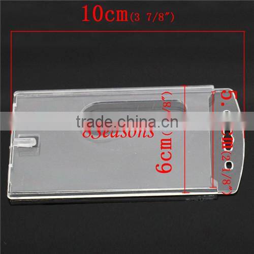Wholesale 10x6cm Clear Vertical Hard Plastic Business ID Card Holder
