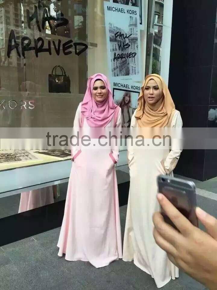 grey check casual sunshine hemp muslim dress/ muslim islamic fashionable abaya kaftan dresses/fancy dl islamic muslim dress