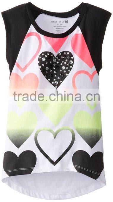Woman fashion punk European style t-shirt screen printing