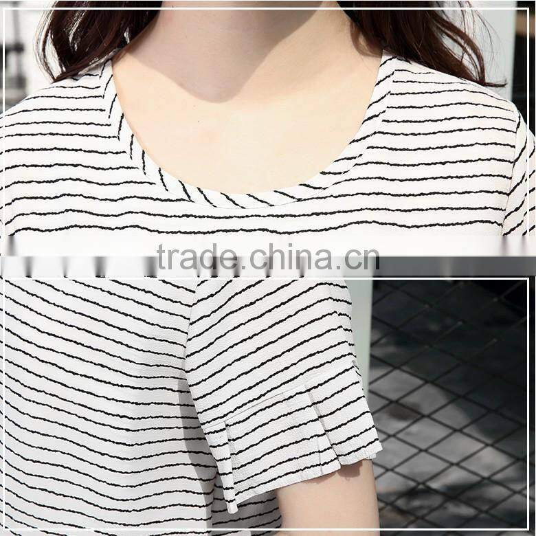 Comfortable Cotton Striped Maternity Clothes formal breast feeding clothing 100 pcs moq pregnancy clothes