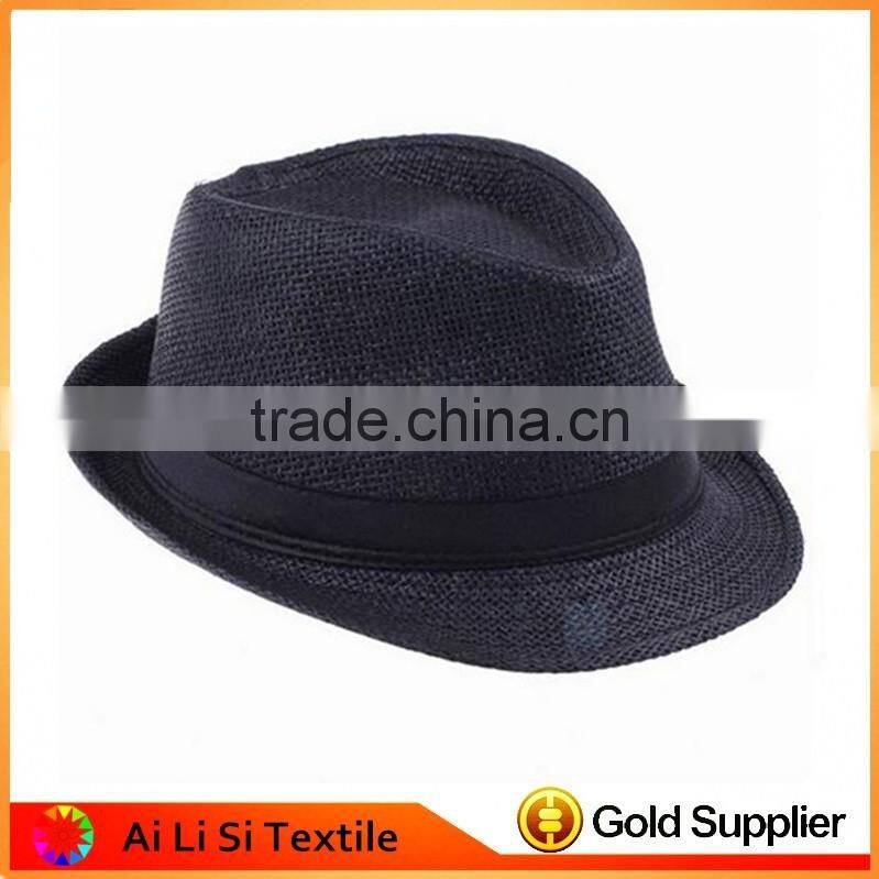 2016 Wide Brim Sun Hats for Women Men Jazz Caps Panama Fedoras Unisex Top Beach Visor Hat Straw Cap Brief Solid