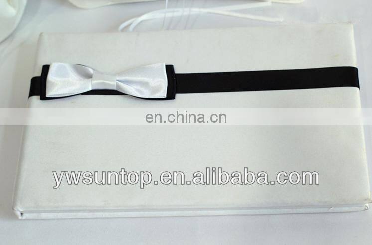 Elegant white Butterfly Knot wholesale guest book set wedding accessories