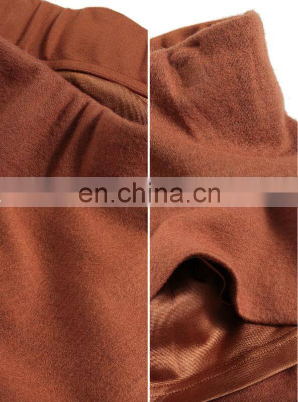 Latest beautiful winter european style woollen plain color skirts womens