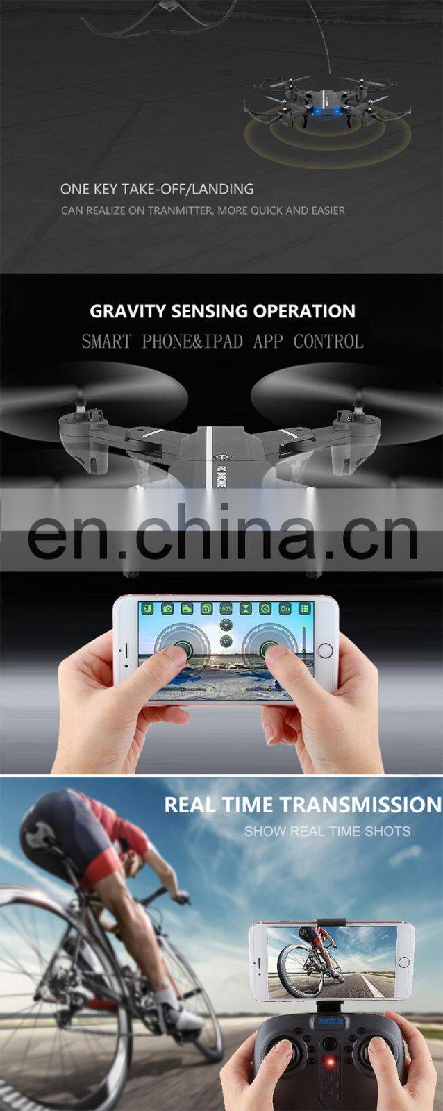 2017 Newest Wifi FPV Gravity sensor Rc Drone Foldable Quadcopter with HD Camera