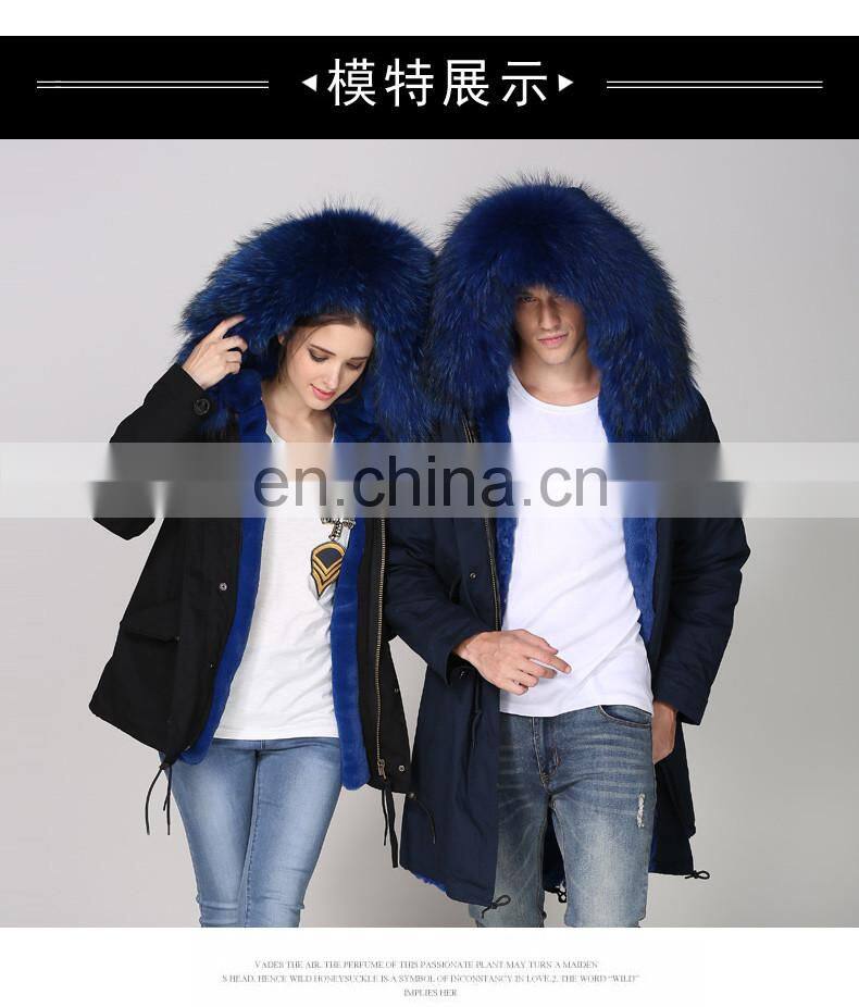 gekleurde bont parka green mr mrs plus size coat uomo