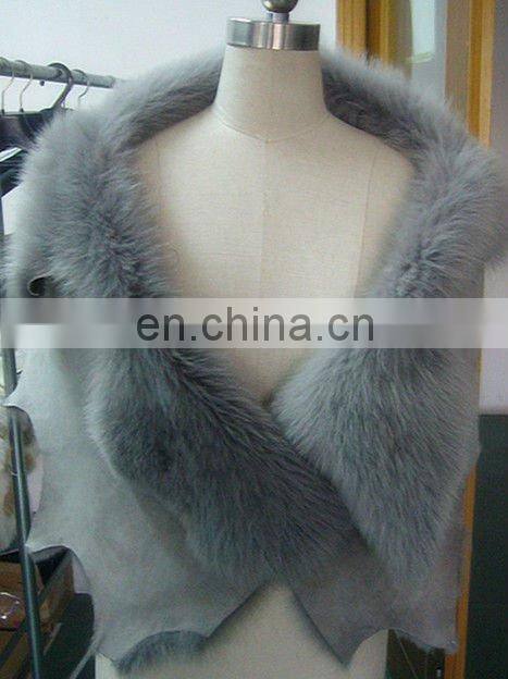 NW-0291ladies shearling cape new style2011