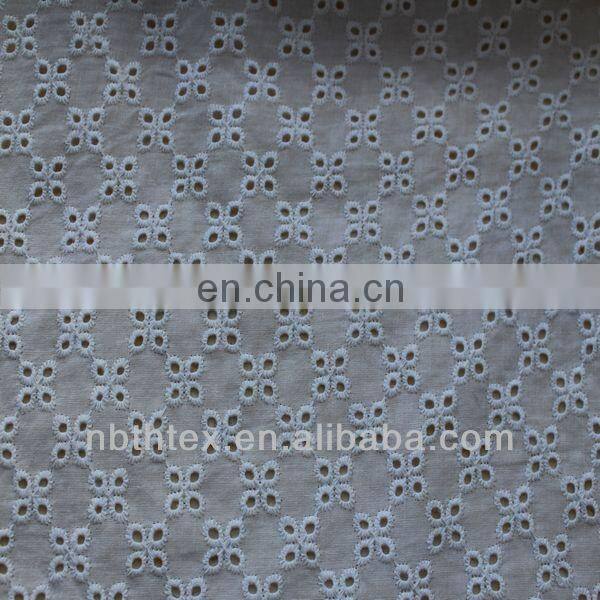 100%cotton woven embroidery fabrics,customized design and color