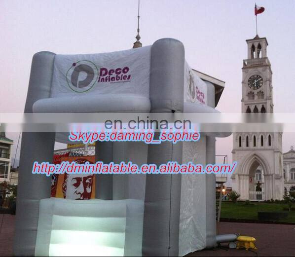 Color changing LED lighting Inflatable photo booth tent bar