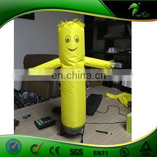 Popular Cheap Small Indoor Inflatable Air Dancer, Yellow Custom Logo Printing Attractive Mini Desktop Tube Man