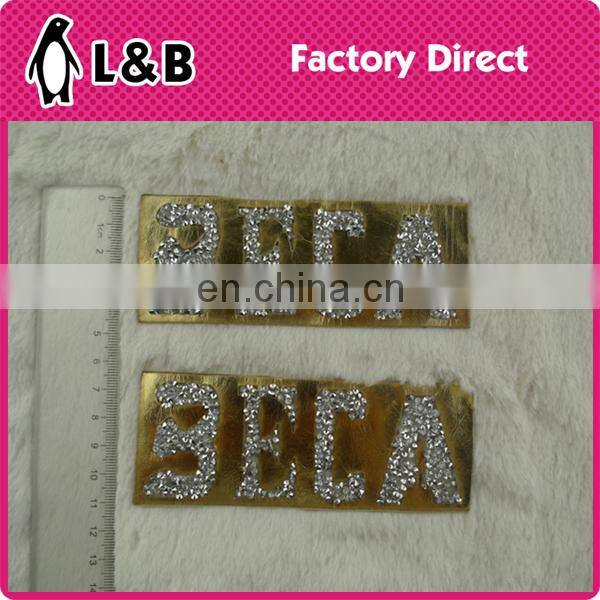 High quality new design hot fix leather motif