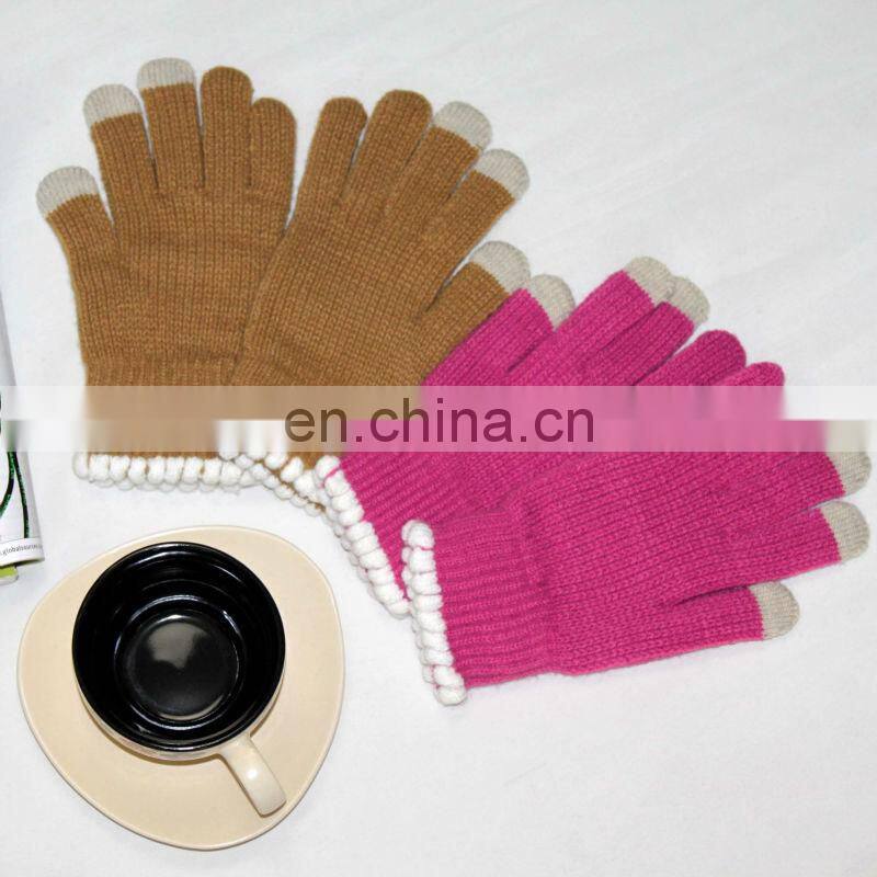 wool glove (JDG-S5C#) hijab fabric#) knit glove