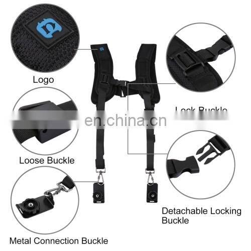 Best price PULUZ Quick Release Double Shoulder Harness Soft Pad Decompression Foam Shoulder Strap Belt for DSLR Digital Cameras