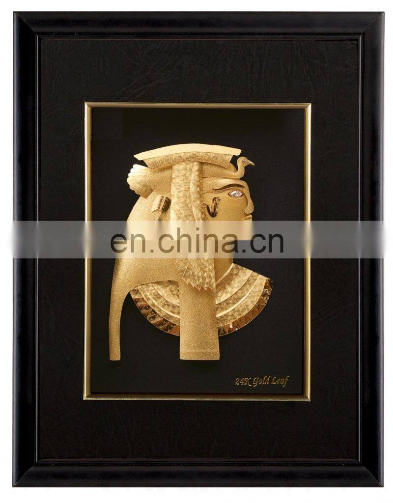 Best Promotional Gifts 24k Gold Picture Ship 3d Gold Foil Picture Pure Gold 999