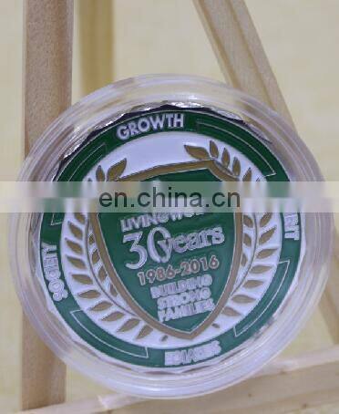 Design your own logo die cast custom memory silver metal coin