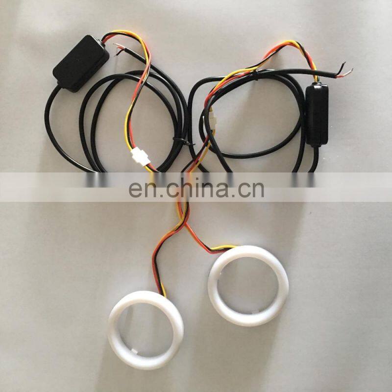 dual color cotton light LED halo ring angel eyes white amber