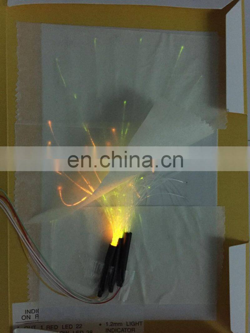 LED light up fiber optics for heart-shaped tin case