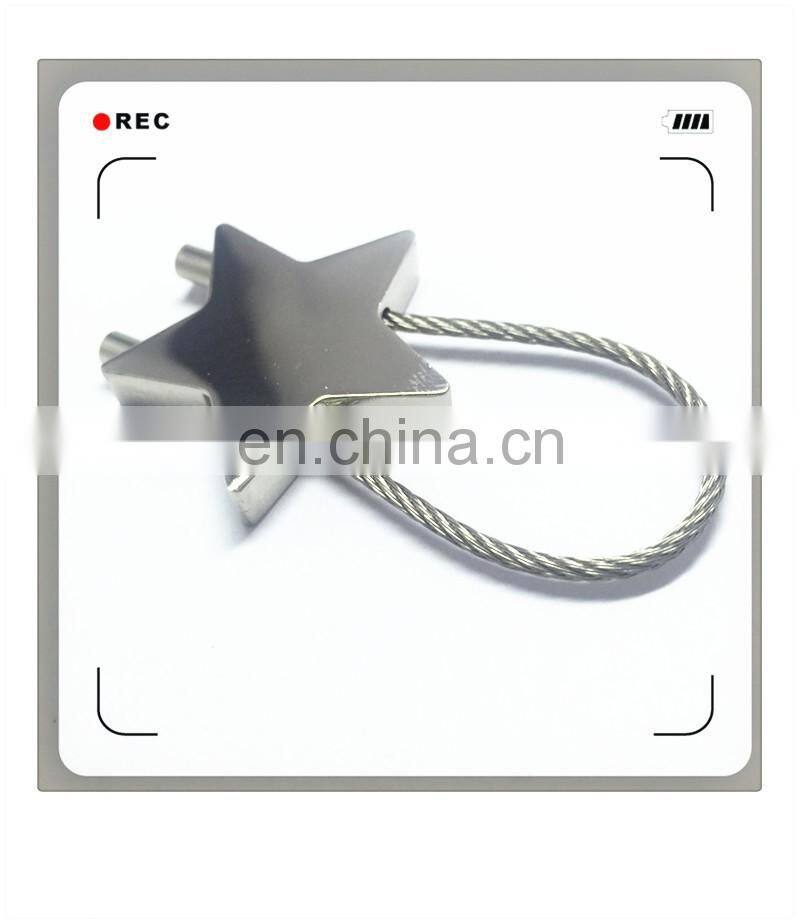 custom souvenirs lovely star shape metal keychain