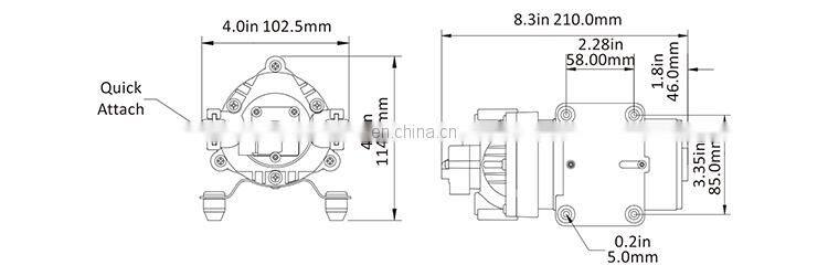 SEAFLO Car 12V DC 6.8LPM 80PSI Mini Small Water Pump
