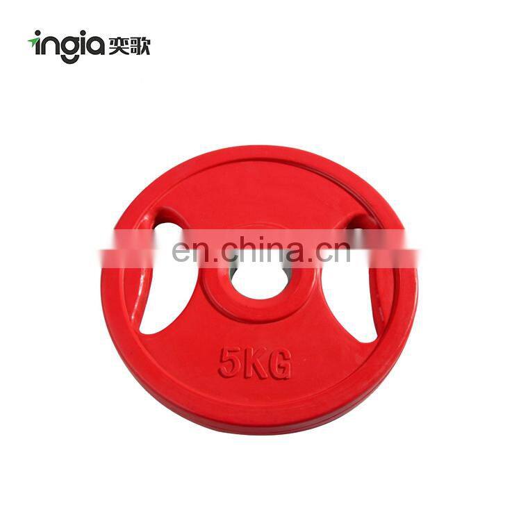 Gym Fitness Body Building Plates Hand-grabbing Colorful Holes Disc Wholesale