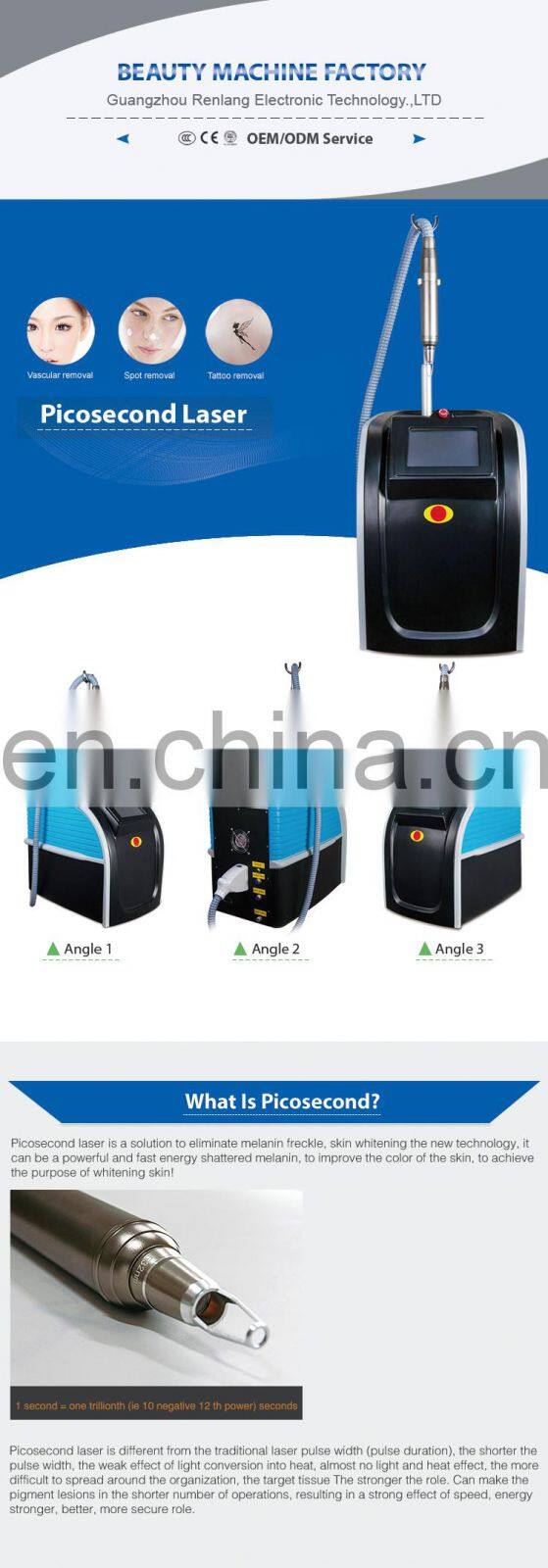 Hot Sale 755/1064/532 nm Picosecond Laser Equipment Tattoo Removal Spot Removal Instrument