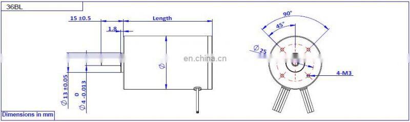 36BL Series 3 phase 12v 24v high speed 6000rpm 8000rpm brushless dc motor