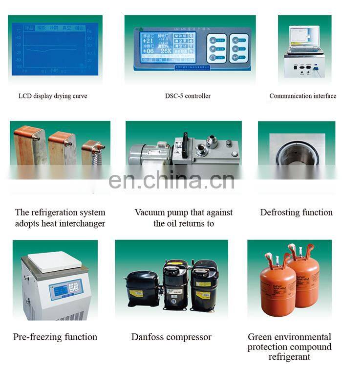 Medium sized lab chemical vacuum commercial freeze dryer machine