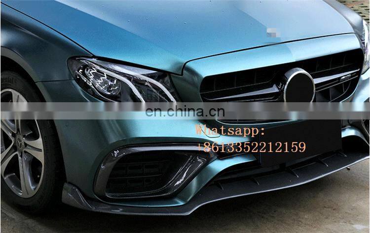 E-CLASS W213 b style carbon fiber front lip and carnard fit for 2014y~2017y W213 E63 front bumper and front lip cover