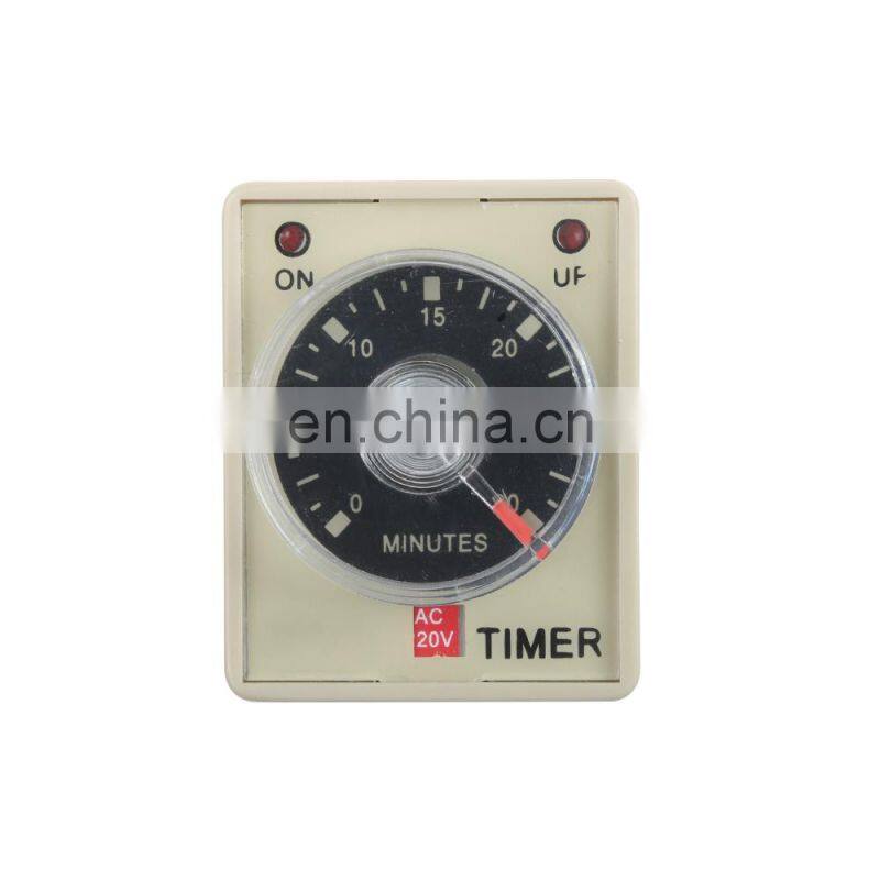 AH3-2 AC 220V 8 Pin DPDT 0-3 Hours 3H Power on Delay Timer Time Relay with socket base
